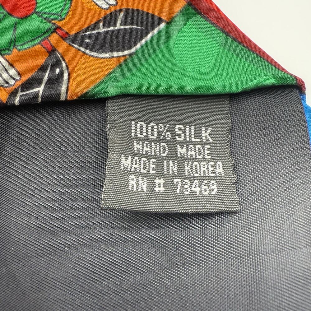 Looney Tunes Tie Silk Colorblock Bugs Bunny, Tasmanian Devil, 90s Y2k Fun Quirky - Picture 5 of 9